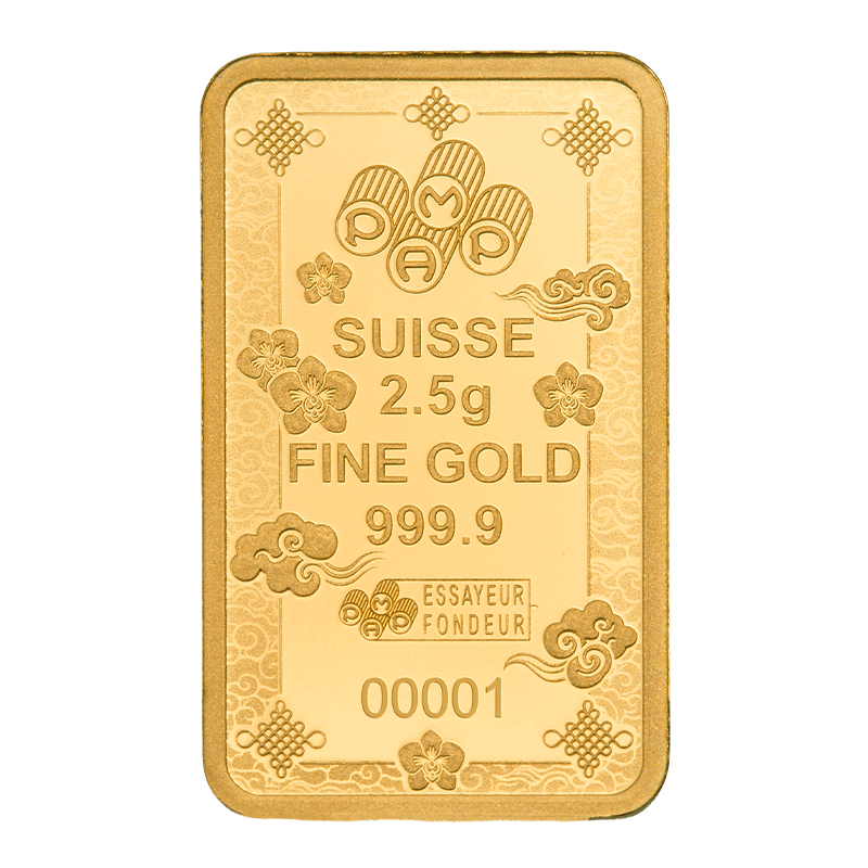 Image of 2 5 gram Lucky Cat Gold Bar 2026 OBV